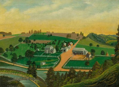 Vista de la Granja de Benjamin Reber de Charles C. Hofmann