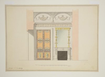 Diseño de la Biblioteca del Gabinete, principios de 1780 de Charles Cameron