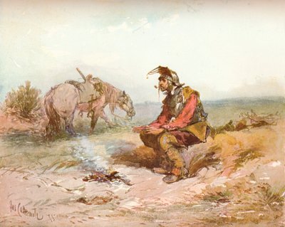 Boceto de Langham: El Bivouac, c1885 de Charles Cattermole