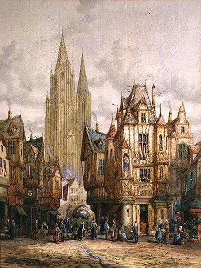 Escena de calle de Charles Cattermole