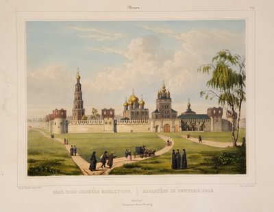 Vista del Convento Novodevichy en Moscú, 1840s de Charles Claude Bachelier