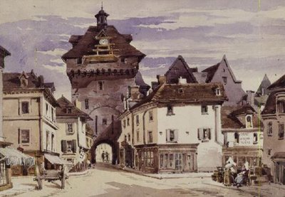 Escena callejera en Loches, Francia de Charles Claude Pyne