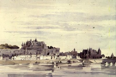 Vista de Amboise, Francia de Charles Claude Pyne