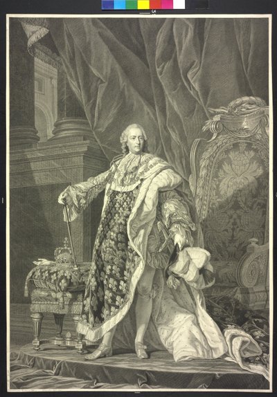 Rey de Francia Luis XV (aguafuerte) de Charles Clément Bervic