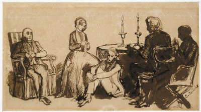 Una tarde en la casa de los Combes, 1850-51 de Charles Collins