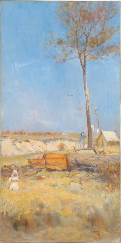 Bajo un sol del sur (Campamento de cortadores de madera) de Charles Edward Conder