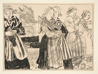 Breton Girls, o Breton Girls on the Quay, en el número 36 de La Revue Blanche, octubre de 1894 de Charles Cottet