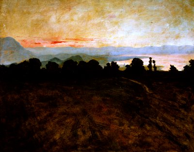 Jura y Lago Lemán, c.1895-1900 de Charles Cottet