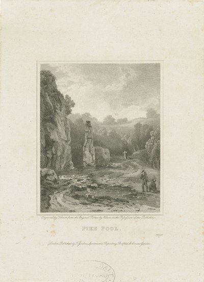Dovedale - Casa de pesca de [Charles] Cotton (grabado) de Charles Cotton