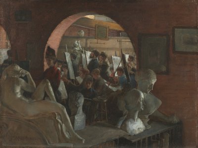 Una alcoba en la Liga de Estudiantes de Arte de Charles Courtney Curran