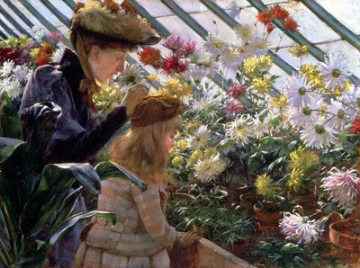 Crisantemos de Charles Courtney Curran