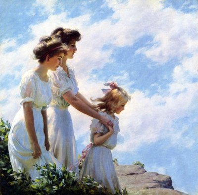 En el acantilado de Charles Courtney Curran