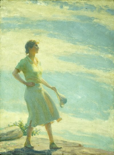 Caminando por el acantilado de Charles Courtney Curran