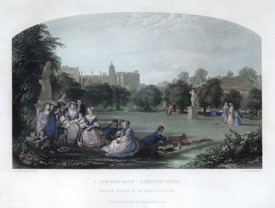Mediodía de Verano: Hampton Court, siglo XIX de Charles Cousen