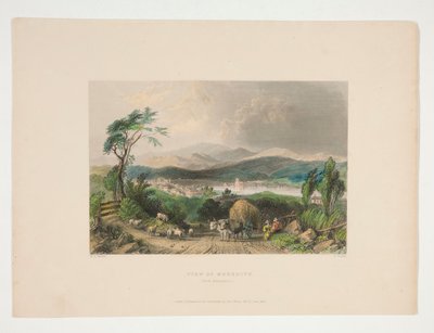 Vista de Meredith, New Hampshire, ilustración para Nathaniel Parker Willis de Charles Cousen