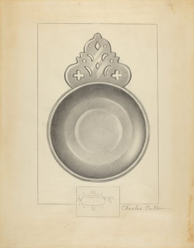 Escudilla de peltre de Charles Cullen