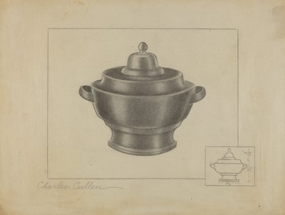 Azucarero de peltre de Charles Cullen