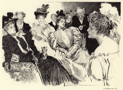Un té en el salón de Charles Dana Gibson