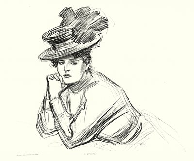 Un estudio (litografía) de Charles Dana Gibson