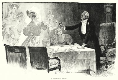 La cena de un soltero de Charles Dana Gibson