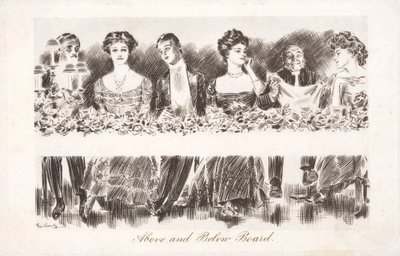 Encima y debajo de la mesa de Charles Dana Gibson