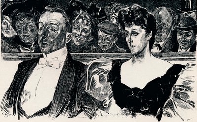 En el Teatro, c1876-1898, 1898 de Charles Dana Gibson