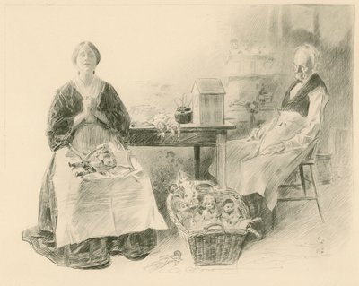 Caleb Plummer y su hija de Charles Dana Gibson