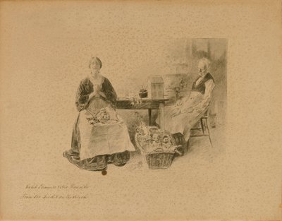 Caleb Plummer y su hija, de "El grillo en el hogar" de Charles Dana Gibson