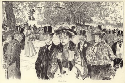 Desfile de la iglesia, Hyde Park de Charles Dana Gibson