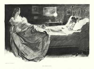 Su primer amor (litografía) de Charles Dana Gibson