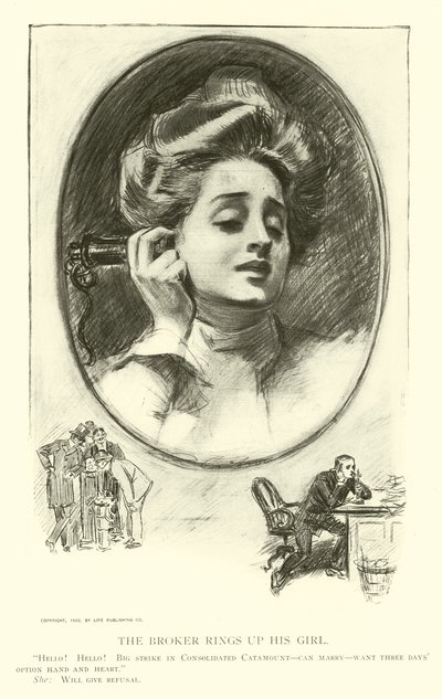 Ilustración para La Escalera Social de Charles Dana Gibson