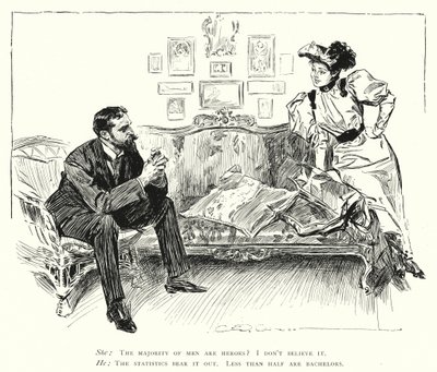 Los hombres son héroes - menos de la mitad son solteros de Charles Dana Gibson