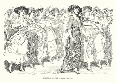 Movilización para la campaña de verano (litografía) de Charles Dana Gibson