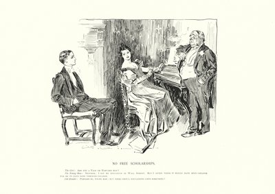 Becas no gratuitas (litografía) de Charles Dana Gibson