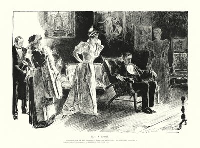 Not a Ghost (litografía) de Charles Dana Gibson