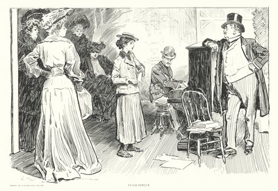 Stage-Struck (litografía) de Charles Dana Gibson