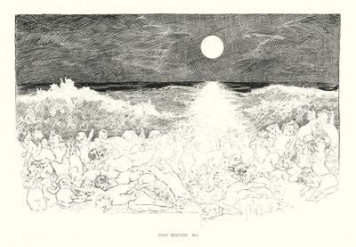 Ese mar inquieto (litografía) de Charles Dana Gibson