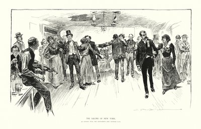 Los salones de Nueva York (litografía) de Charles Dana Gibson