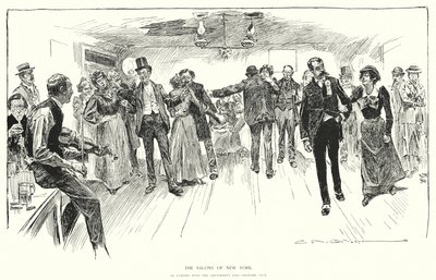 Los salones de Nueva York, una noche con el Club de Chowder de los Hijos de Caballeros de Charles Dana Gibson