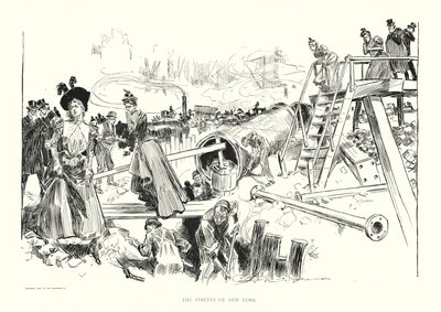 Las calles de Nueva York (litografía) de Charles Dana Gibson