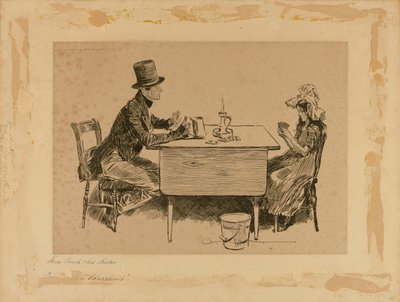Tom Pinch y su hermana, de "Martin Chuzzlewit" de Charles Dana Gibson