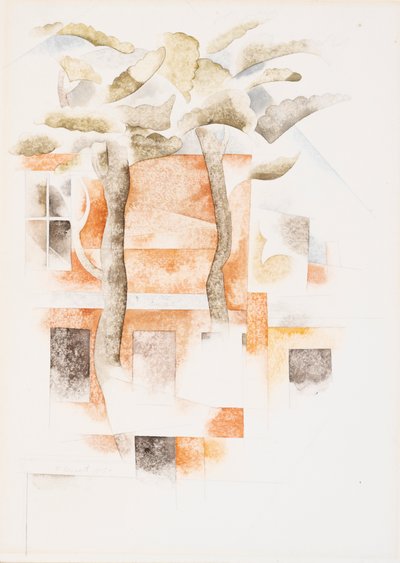 Bermudas: casas vistas a través de los árboles de Charles Demuth