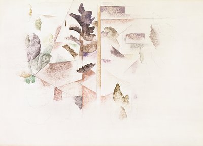 Bermudas, Árboles y Arquitectura, c.1917 de Charles Demuth