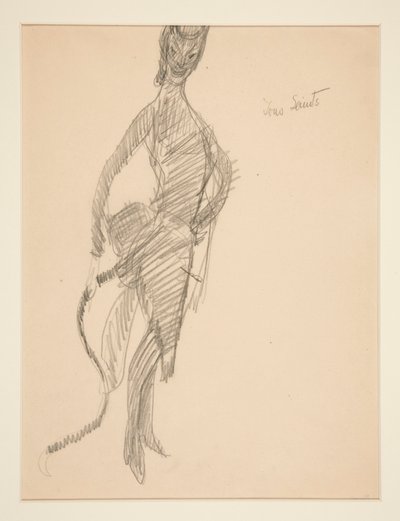 Dibujo de vestuario: Diablo como dama de Charles Demuth