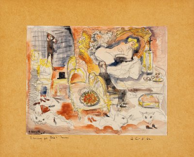 El conde Muffat descubre a Nana con el marqués de Chouard de Charles Demuth