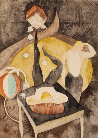 En vodevil: dos acróbatas-malabaristas de Charles Demuth