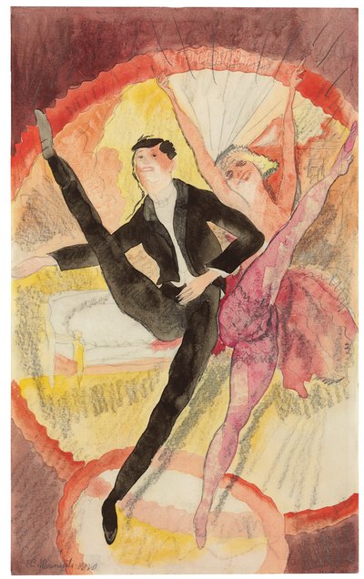 En el vodevil: dos bailarines de Charles Demuth