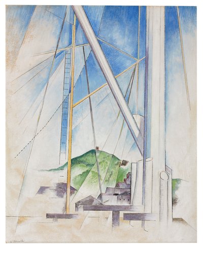 En la clave de azul, c.1919 de Charles Demuth