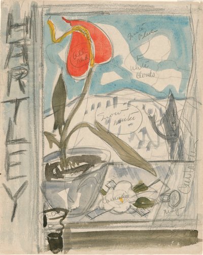 Retrato de estudio para póster: Marsden Hartley de Charles Demuth