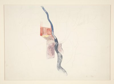 Abstracción de árboles (¿probablemente estudio para Red Chimneys, 1918?) de Charles Demuth